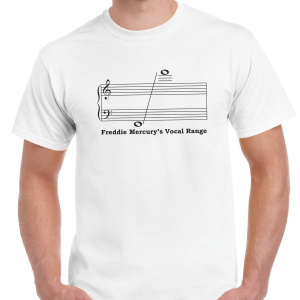 Queen - Freddies Vocal Range - T-Shirt-0