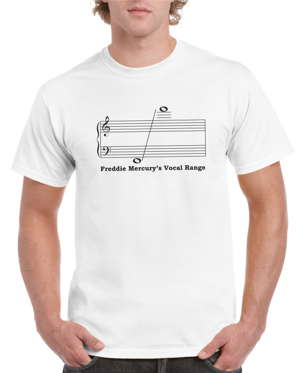 Queen – Freddies Vocal Range – T-Shirt