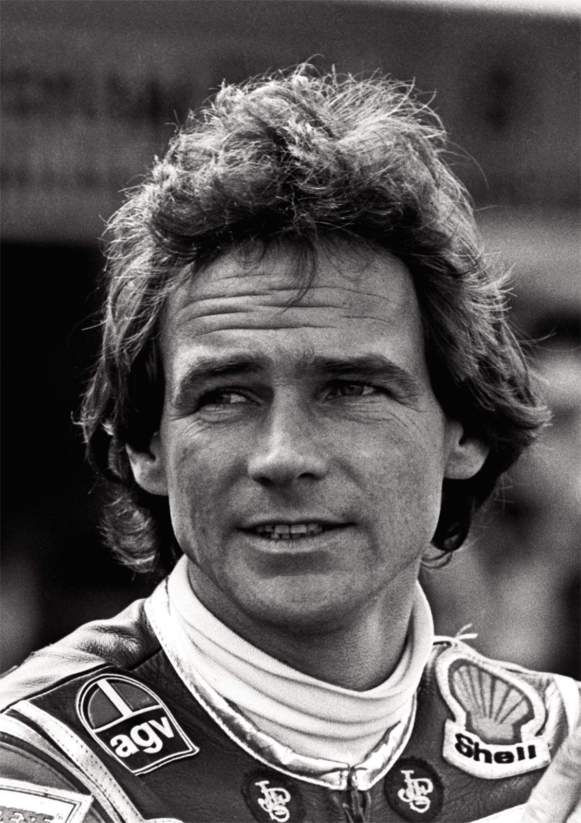 Barry Sheene Awesome BW Face Poster