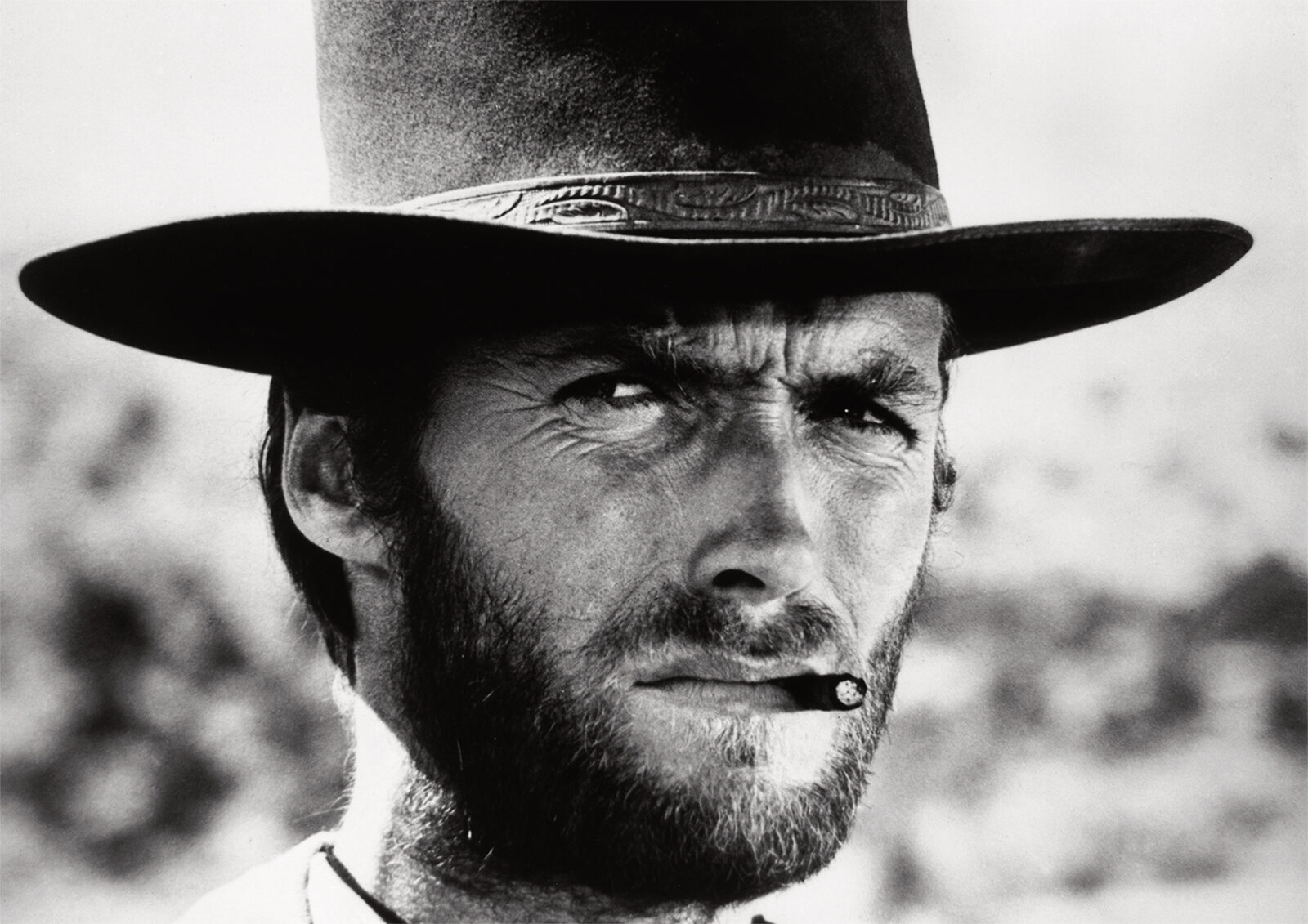 Clint Eastwood Cowboy Awesome BW Poster