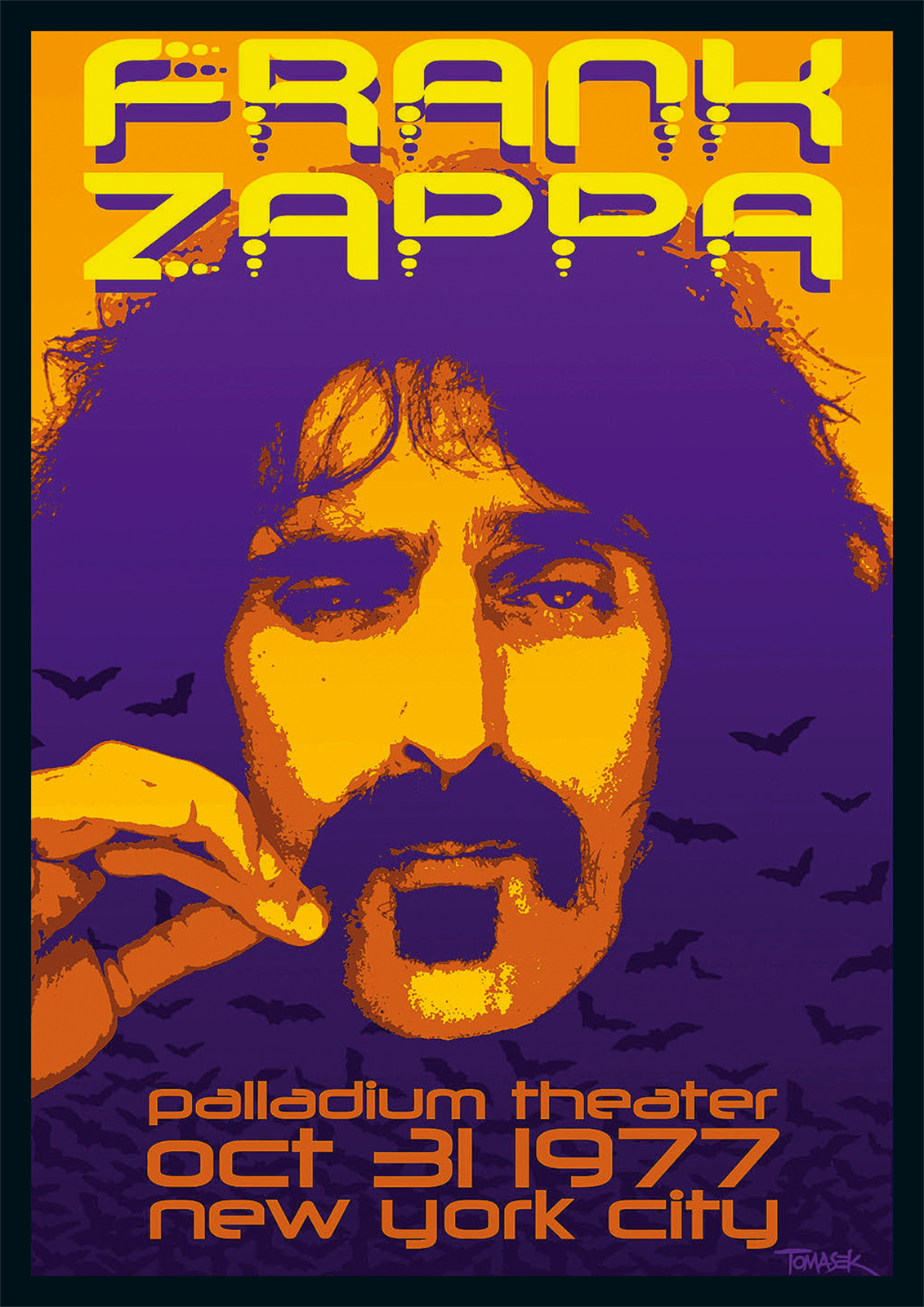 Frank Zappa 1977 New York Repro Tour POSTER