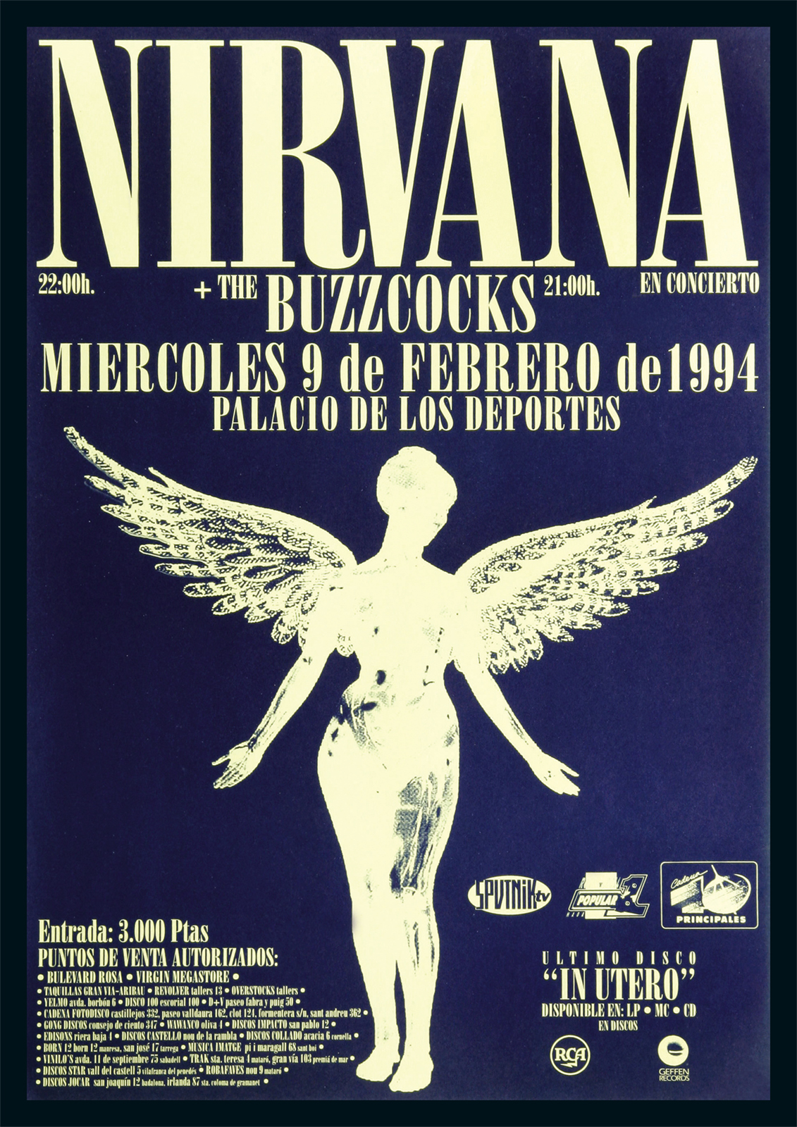 Nirvana Kurt Cobain Repro Tour POSTER 1994