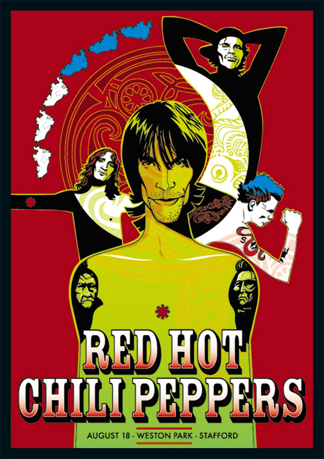 Red Hot Chil Peppers – Weston Park Repro Tour Poster