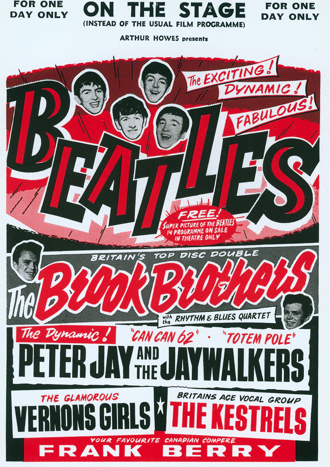 The Beatles Repro Tour Poster Frank Berry
