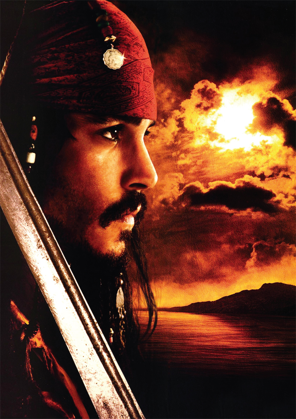 Johnny Depp Pirates of the Caribbean Sunset POSTER
