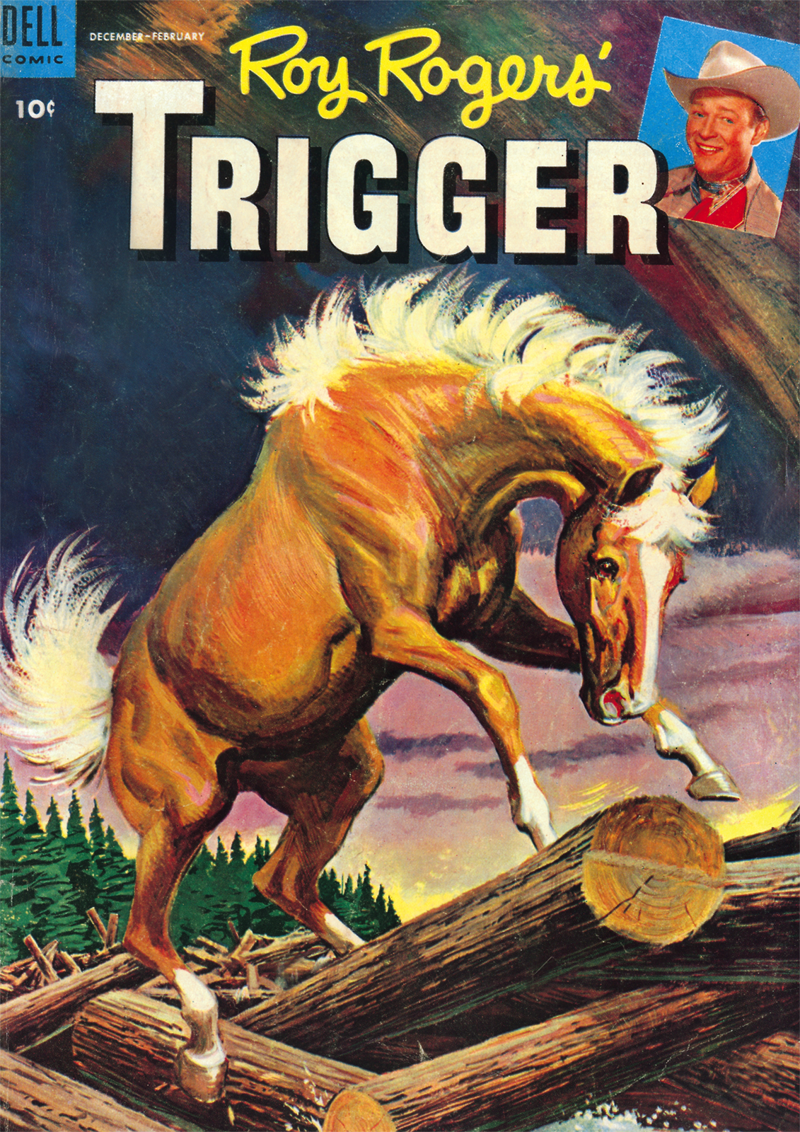 Roy Rogers and TRIGGER Colour Door Poster Repro